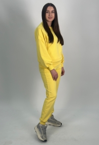 Костюм двонитка жовтий (світшот та штани на манжеті)