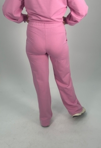 Костюм двонитка рожевий (світшот та штани на манжеті)