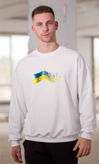 Світшот оверсайз тринитка петля "Прапор України птахи"