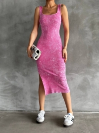 Сукня варка з розрізом рожевий