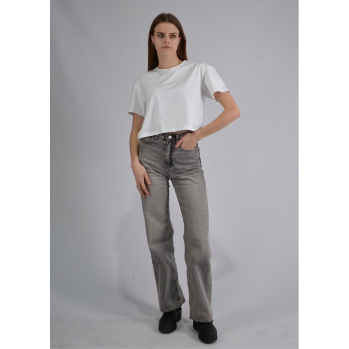 Кроп топ преміум білий S-XL