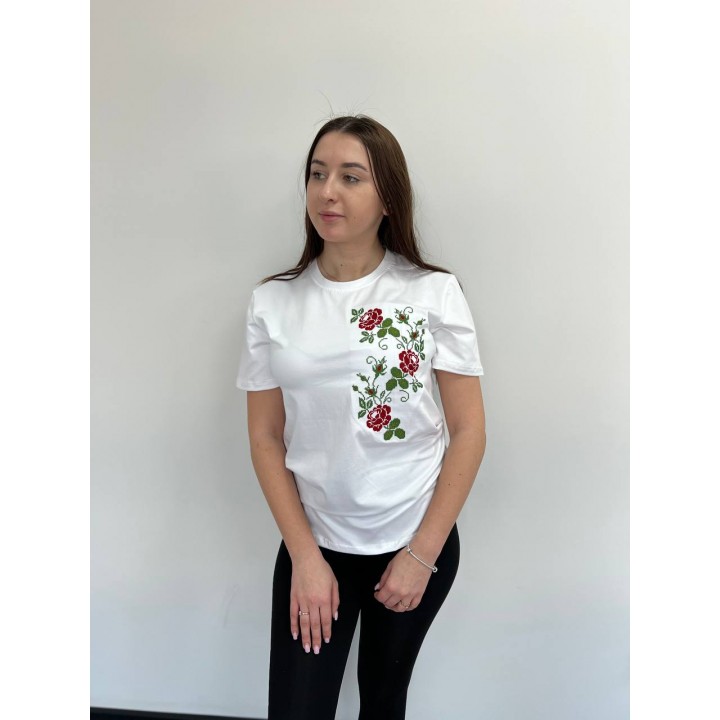 Футболка з вишивкою класична преміум S - XL