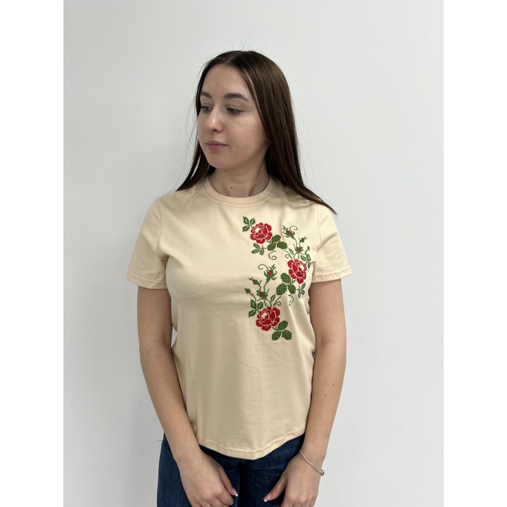 Футболка з вишивкою класична преміум S - XL