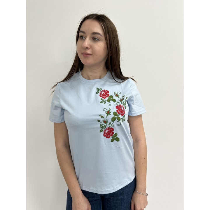 Футболка з вишивкою класична преміум S - XL