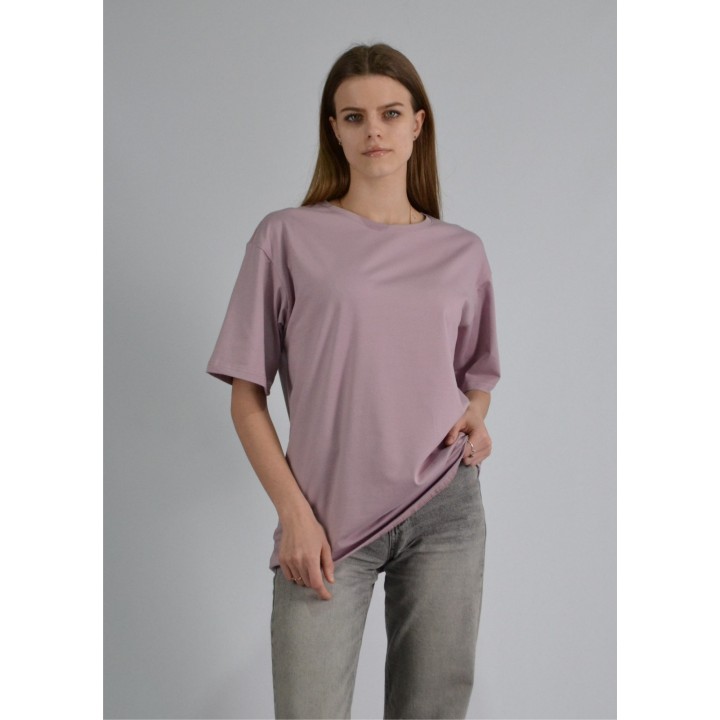 Футболка жіноча оверсайз пудра S-XL