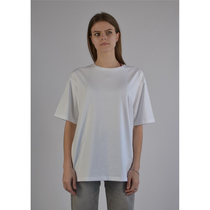 Футболка жіноча оверсайз біла S-XL