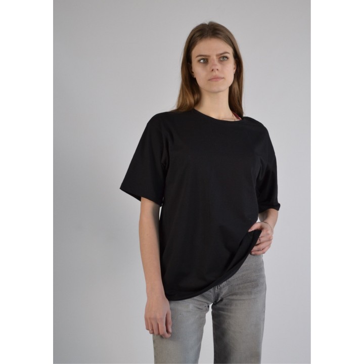 Футболка жіноча оверсайз чорна S-XL