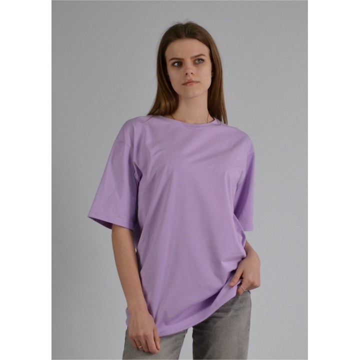 Футболка жіноча оверсайз лаванда S-XL
