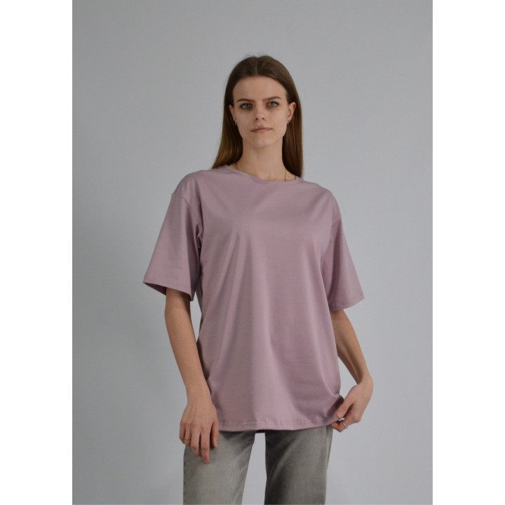 Футболка жіноча оверсайз пудра S-XL